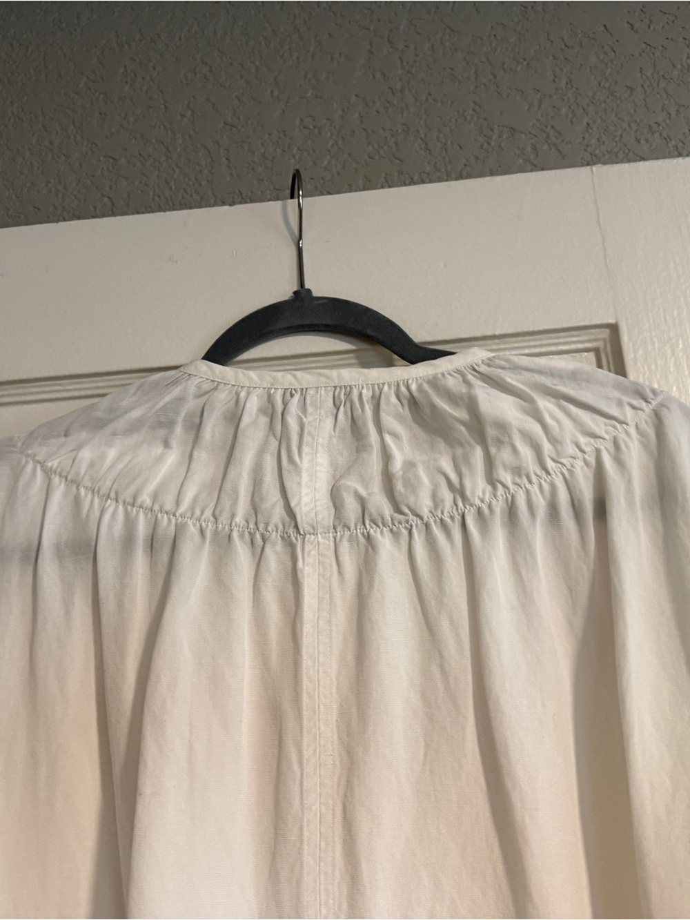 COS White Gathered Yoke Peasant Dress - Picture 5 of 10